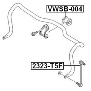 Biellette de barre stabilisatrice avant FEBEST 2323-T5F pour VW 7H0411317 FEBEST