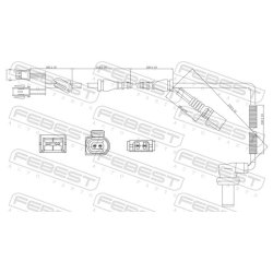 Capteur de vitesse de roue ABS FEBEST 23606-010 pour AUDI, SKODA, VW FEBEST