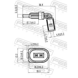 Capteur de vitesse de roue ABS FEBEST 23606-013 pour AUDI, PORSCHE, VW FEBEST