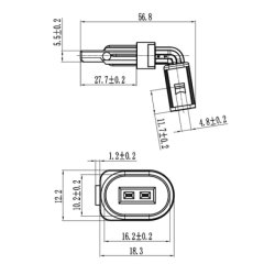 Capteur de vitesse de roue ABS FEBEST 23606-013 pour AUDI, PORSCHE, VW FEBEST