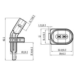 Capteur de vitesse de roue ABS FEBEST 23606-015 pour AUDI, CUPRA, PORSCHE et plus encore... FEBEST