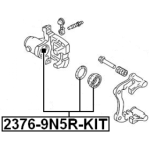 Kit de réparation de piston d'étrier arrière FEBEST 2376-9N5R-KIT pour RENAULT et plus encore... FEBEST