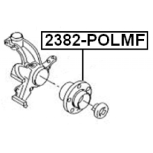 Moyeu de roue avant FEBEST 2382-POLMF pour VW, SKODA 6Q0407621AB FEBEST