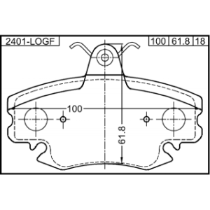 Kit de plaquettes de frein avant FEBEST 2401-LOGF pour RENAULT, PEUGEOT, DACIA 410602192R FEBEST
