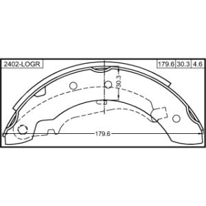Kit de mâchoires FEBEST, frein arrière - Kit 2402-LOGR pour PEUGEOT et plus encore... FEBEST