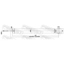 Amortisseur FEBEST 24110-006R pour DACIA, RENAULT, référence d'origine 562102480R FEBEST