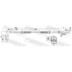 Capteur de vitesse de roue ABS FEBEST 24606-003 pour DACIA, RENAULT, FEBEST