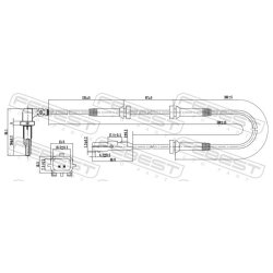 Capteur de vitesse de roue ABS FEBEST 24606-005 pour DACIA, RENAULT, FEBEST