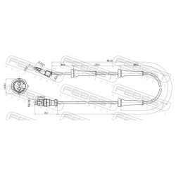 Capteur de vitesse de roue ABS FEBEST 24606-010 pour RENAULT, MEGANE FEBEST