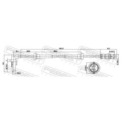 Capteur de vitesse de roue ABS FEBEST 24606-011 pour DACIA, RENAULT, FEBEST