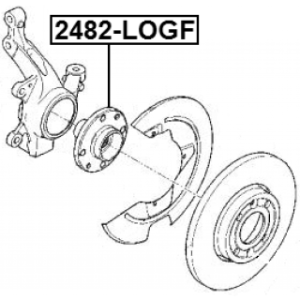 Front Wheel Hub FEBEST 2482-LOGF OE Ref 6001547685 FEBEST