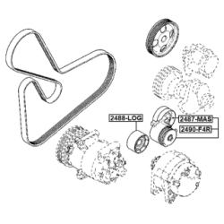 Tendeur de courroie nervurée FEBEST V 2490-F4R pour MITSUBISHI et plus encore... FEBEST