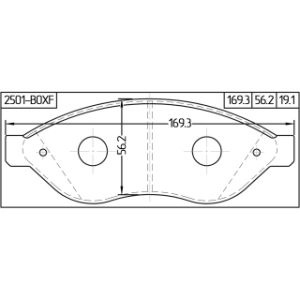 Kit de plaquettes de frein avant FEBEST 2501-BOXF pour PEUGEOT, CITROËN, FIAT 71770026 FEBEST
