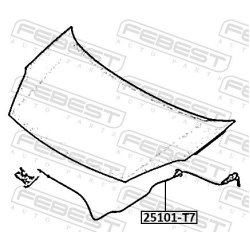 Câble de capot FEBEST 25101-T7 pour PEUGEOT 308, 408 OE 7937Q4 FEBEST