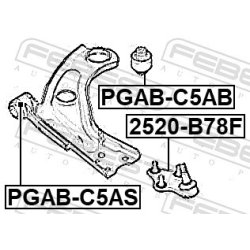 Rotule FEBEST 2520-B78F pour CITROËN, VAUXHALL, PEUGEOT OE 3637430 FEBEST