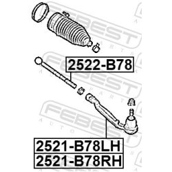 Biellette de direction intérieure FEBEST 2522-B78 pour CITROËN C4 OE 1610817680 FEBEST
