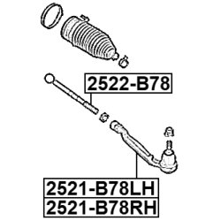 Biellette de direction intérieure FEBEST 2522-B78 pour CITROËN C4 OE 1610817680 FEBEST