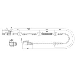 Capteur de vitesse de roue ABS FEBEST 25606-001 pour CITROËN, PEUGEOT OE 4545A9 FEBEST