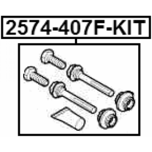 Kit de goupilles coulissantes d'étrier avant FEBEST 2574-407F-KIT pour PEUGEOT, CITROËN 4439.35 FEBEST