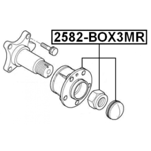 Moyeu de roue arrière FEBEST 2582-BOX3MR pour PEUGEOT, FIAT, CITROËN 51754942 FEBEST