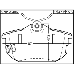 Kit de plaquettes de frein arrière FEBEST 2701-S40R pour VOLVO, MITSUBISHI 4544201020 FEBEST