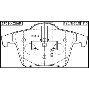 Kit de plaquettes de frein arrière FEBEST 2701-XC90R pour VOLVO XC90 FEBEST