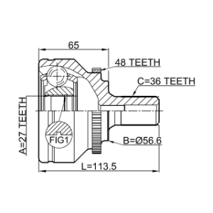 Joint homocinétique extérieur FEBEST 2710-V70A48 pour VOLVO 30735120 FEBEST