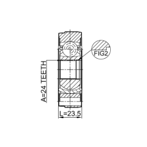 Joint homocinétique d'arbre de transmission FEBEST 2711-XC90SHA pour VOLVO 30713272 FEBEST