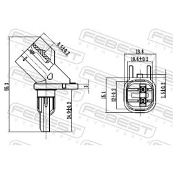 Capteur de vitesse de roue ABS FEBEST 27606-003 pour VOLVO OE 30793929 FEBEST