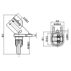 Capteur de vitesse de roue ABS FEBEST 27606-003 pour VOLVO OE 30793929 FEBEST