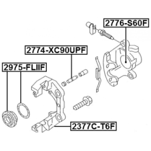 Piston d'étrier de frein avant FEBEST 2776-S60F pour VW et plus encore... FEBEST
