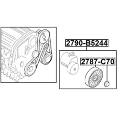 Tendeur de courroie nervurée FEBEST 2790-B5244 pour VOLVO 3063711 FEBEST