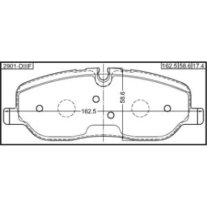 Kit de plaquettes de frein avant FEBEST 2901-DIIIF pour LAND ROVER DISCOVERY, RANGE FEBEST