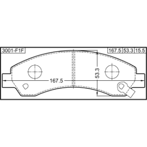 Kit de plaquettes de frein avant FEBEST 3001-F1F OE 3501150-K00 FEBEST