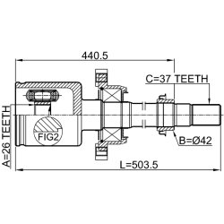 Kit de joint homocinétique FEBEST 3011-F7152WDRH pour HAVAL F7, F7X OE 2303400XKY28A FEBEST