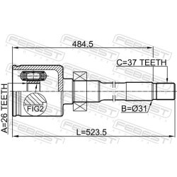 Kit de joint homocinétique FEBEST 3011-F720RH pour HAVAL F7, F7X OE 2303400XKY88A FEBEST