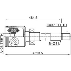 Kit de joint homocinétique FEBEST 3011-F720RH pour HAVAL F7, F7X OE 2303400XKY88A FEBEST