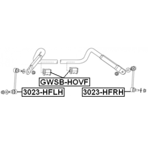 Biellette de barre stabilisatrice avant gauche FEBEST 3023-HFLH OE 2906300-K00 FEBEST