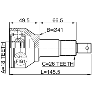 Joint homocinétique extérieur FEBEST 3110-800 OE 705400511 FEBEST