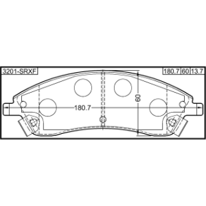 Kit de plaquettes de frein avant FEBEST 3201-SRXF pour CADILLAC, PONTIAC 18047988 FEBEST