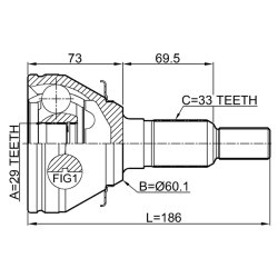 Kit de joint homocinétique FEBEST 3210-ESCV pour CADILLAC, CHEVROLET, GMC OE 84477199 FEBEST