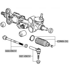 Biellette de direction intérieure FEBEST 3222-ESCIV pour CADILLAC, CHEVROLET, GMC FEBEST