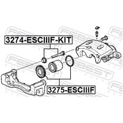 Kit de fixation pour étriers de frein FEBEST 3274-ESCIIIF-KIT pour CADILLAC et plus encore... FEBEST
