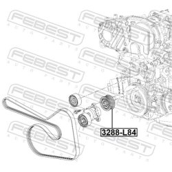 Poulie de guidage de déviation de courroie hélicoïdale FEBEST 3288-L84 pour CHEVROLET et plus encore... FEBEST