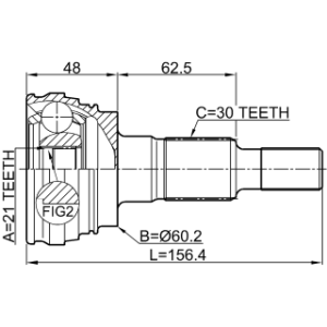 Joint homocinétique extérieur FEBEST 3410-PANR pour PORSCHE PANAMERA FEBEST