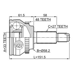 Kit de joint homocinétique FEBEST 3510-SX11A48 pour GEELY BINYUE, référence d'origine 4082066800 FEBEST