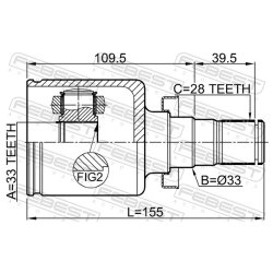 Kit de joint homocinétique FEBEST 3511-SX11LH pour GEELY BINYUE, référence d'origine 4082067100 FEBEST