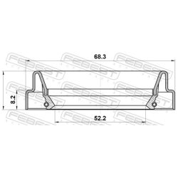 Joint d'étanchéité d'arbre de transmission FEBEST 95FDY-54680808C pour FORD, LINCOLN et plus encore... FEBEST