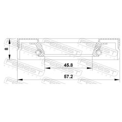 Joint d'étanchéité d'arbre principal (mt) FEBEST 95FEY-47570808C pour INFINITI, NISSAN FEBEST