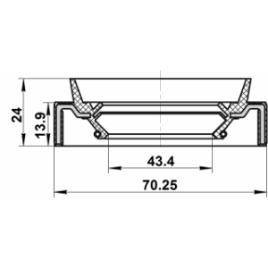Joint d'huile de carter de boîte-pont FEBEST 95JAS-45701424R pour NISSAN 33216-7S110 FEBEST